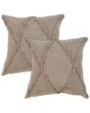 LR HOME LR HOME SET OF 2 REESE FLATWOVEN THROW PILLOWS