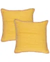 Lr Home Set Of 2 Riley Solid Throw Pillows In Yellow