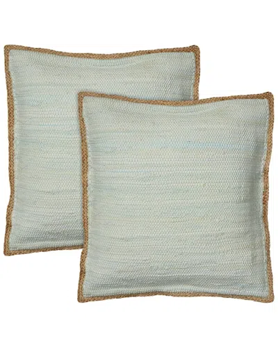 Lr Home Set Of 2 Riley Solid Throw Pillows In Green