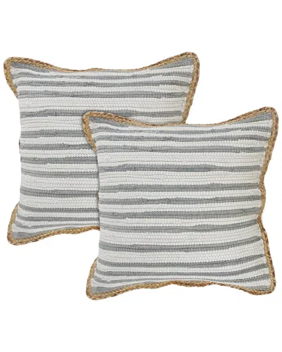 Lr Home Set Of 2 Riley Striped Throw Pillows In Multi
