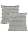 Lr Home Set Of 2 Rory Solid Throw Pillows In Gray