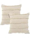 LR HOME LR HOME SET OF 2 RORY SOLID THROW PILLOWS