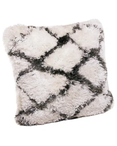 Lr Home Set Of 2 Soft Shag Diamond Throw Pillows In Brown