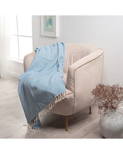 Lr Home Shena Diamond Throw Blanket In Blue