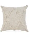 Lr Home Shena Solid Decorative Diamond Tufted Throw Pillow In White