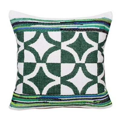 Lr Home Sher Geometric Square Throw Pillow In Green