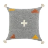 Lr Home Sin Geometric Square Throw Pillow In Gray