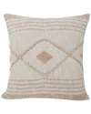Lr Home Sindy Coastal Edge Tan Geometric Diamond Throw Pillow In Brown