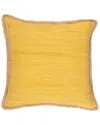 Lr Home Solid Jute Bordered Throw Pillow