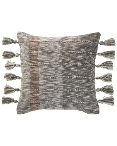 Lr Home Sophisticated Tasseled Throw Pillow In Gray