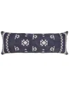 LR HOME LR HOME SOUTHWESTERN DECORATIVE DENIM GEOMETRIC LUMBAR THROW PILLOW