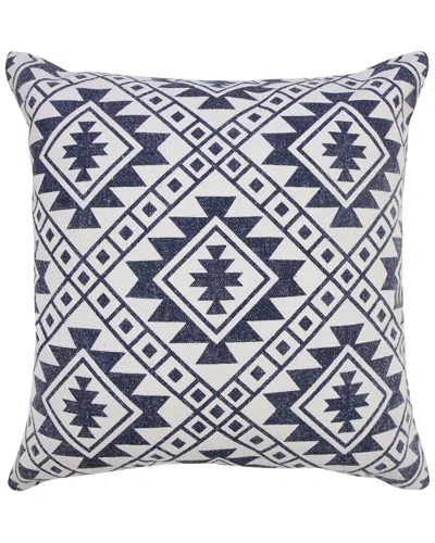 Lr Home Southwestern Dynamic Denim Geometric Throw Pillow In Multi