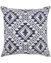 Lr Home Southwestern Dynamic Denim Geometric Throw Pillow In Blue
