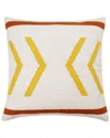 Lr Home Southwestern Woven Geometric Chevron Throw Pillow In White