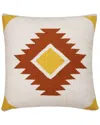 Lr Home Southwestern Woven Geometric Diamond Medallion Throw Pillow In White