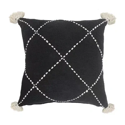 Lr Home Square Throw Pillow In Black
