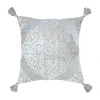 Lr Home Square Throw Pillow In Silver