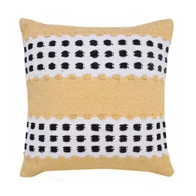 Lr Home Sundry Stripe Square Throw Pillow In Yellow