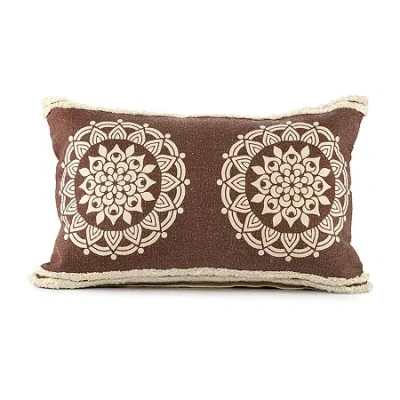 Lr Home Surry Abstract Rectangular Throw Pillow In Brown