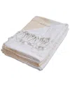 Lr Home Sweet Peach Shibori Slab Throw Blanket With Fringe In Peach