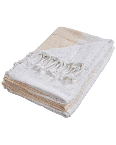 Lr Home Sweet Peach Shibori Slab Throw Blanket With Fringe