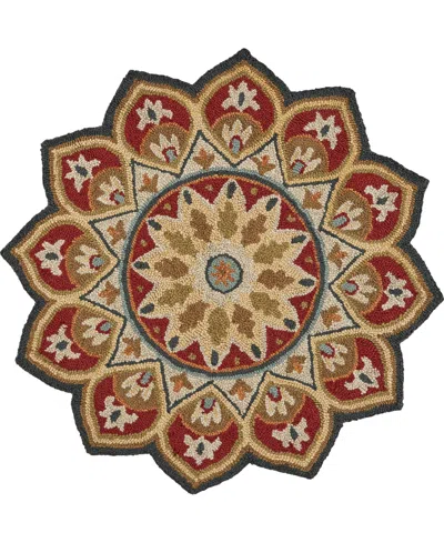 Lr Home Sweet Sinuo54103 6' X 6' Round Area Rug In Red