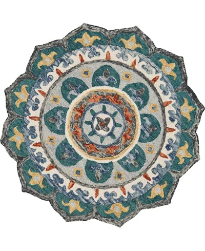 Lr Home Sweet Sinuo54109 6' X 6' Round Area Rug In Green