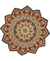 Lr Home Sindy Fran Floral Hand Tufted Indoor Round Area Rug In Red
