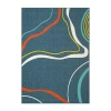 Lr Home Swirl 24"x36" Indoor Outdoor Rectangular Accent Rug In Blue