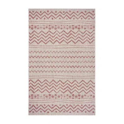 Lr Home Sylvestra Collective Adornment Indoor Outdoor Rectangular Area Rug In Pink