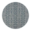 Lr Home Sylvestra Entwined Geometric 7'6"x7'6" Indoor Outdoor Round Area Rug In Blue