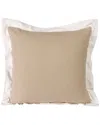 Lr Home Tan Brynn Bordered Flange Frame Throw Pillow In Brown