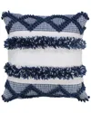 LR HOME LR HOME TEXTURED DIAMOND TWIST STRIPED THROW PILLOW