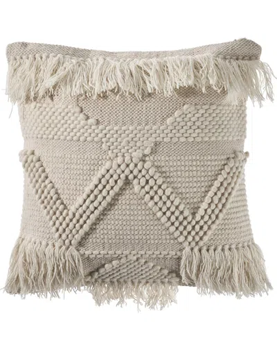 Lr Home Textured Fringe Throw Pillow In Gray