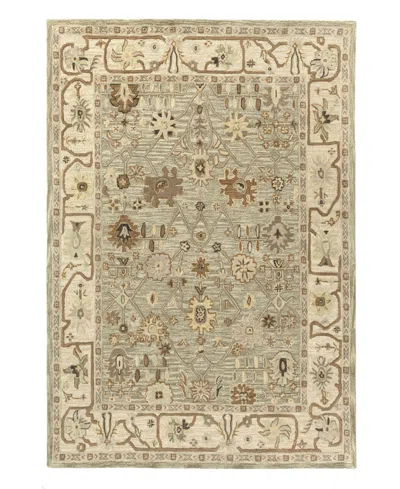 Lr Home Thistledown Cai-074 7'9" X 9'9" Area Rug In Green,ivory