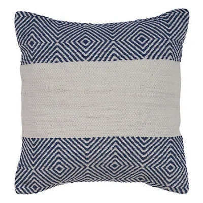 Lr Home Tony Diamond Square Throw Pillow In White