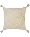Lr Home Traditional Textured Medallion Throw Pillow In Cream