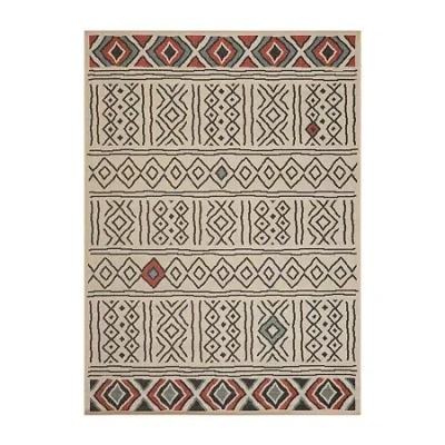 Lr Home Tribal Diamond 24"x36" Indoor Outdoor Rectangular Accent Rug In Multi