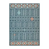 Lr Home Tribal Diamond Indoor Outdoor Rectangular Area Rug In Blue