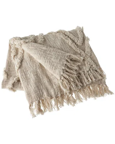 Lr Home Tufted Diamond Throw Blanket In Beige