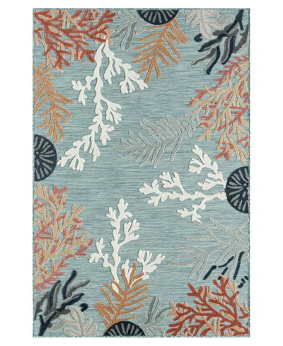 Lr Home Vance Vernd8210b 5' X 7' Outdoor Area Rug In Blue