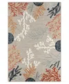 Lr Home Vance-10b 5' X 7' Outdoor Area Rug In Gray,beige