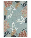 Lr Home Vance-10b 7'9" X 9'9" Outdoor Area Rug In Blue