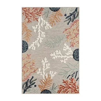 Lr Home Vanessa Coral Reef Hi-low Coastal Indoor Outdoor Rectangular Area Rug In Multi