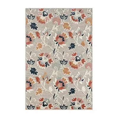 Lr Home Vanessa Floral Filigree Hi-low Indoor Outdoor Rectangular Area Rug In Multi