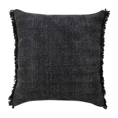 Lr Home Vanita Solid Square Throw Pillow In Black