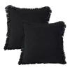 Lr Home Vera Casual Square Decorative Throw Pillow In Black