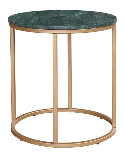 Lr Home Verdant Marble Side Table In Green
