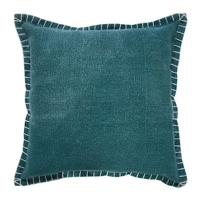 Lr Home Vinay Solid Square Throw Pillow In Green