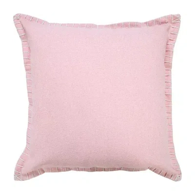 Lr Home Vinay Solid Square Throw Pillow In Pink